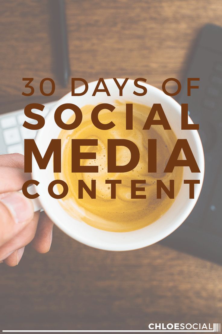 30 Days of Social Media Content (+ Free Content Calendar