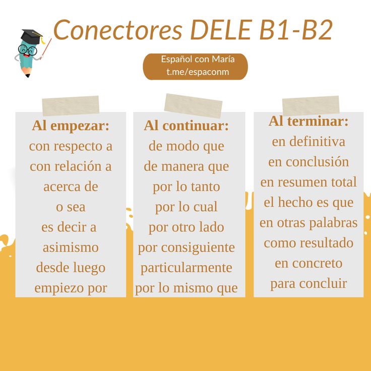 CONECTORES DELE B1 - B2    #новыеслова #испанскиеслова #слов