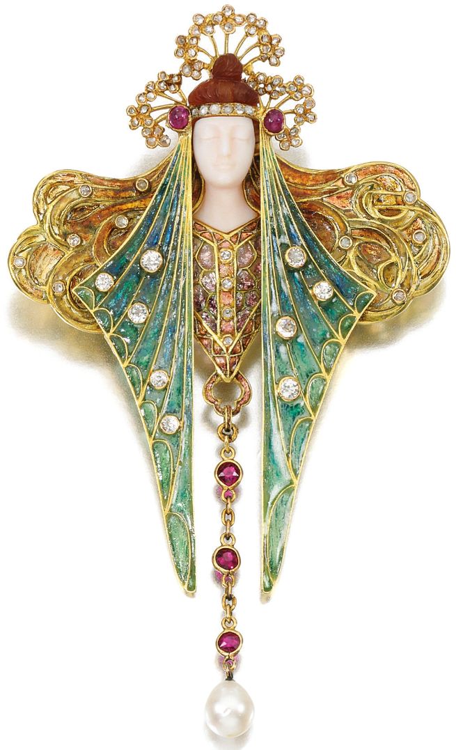 Are Nouveau brooch/pendant by Georges Fouquet in the late 19
