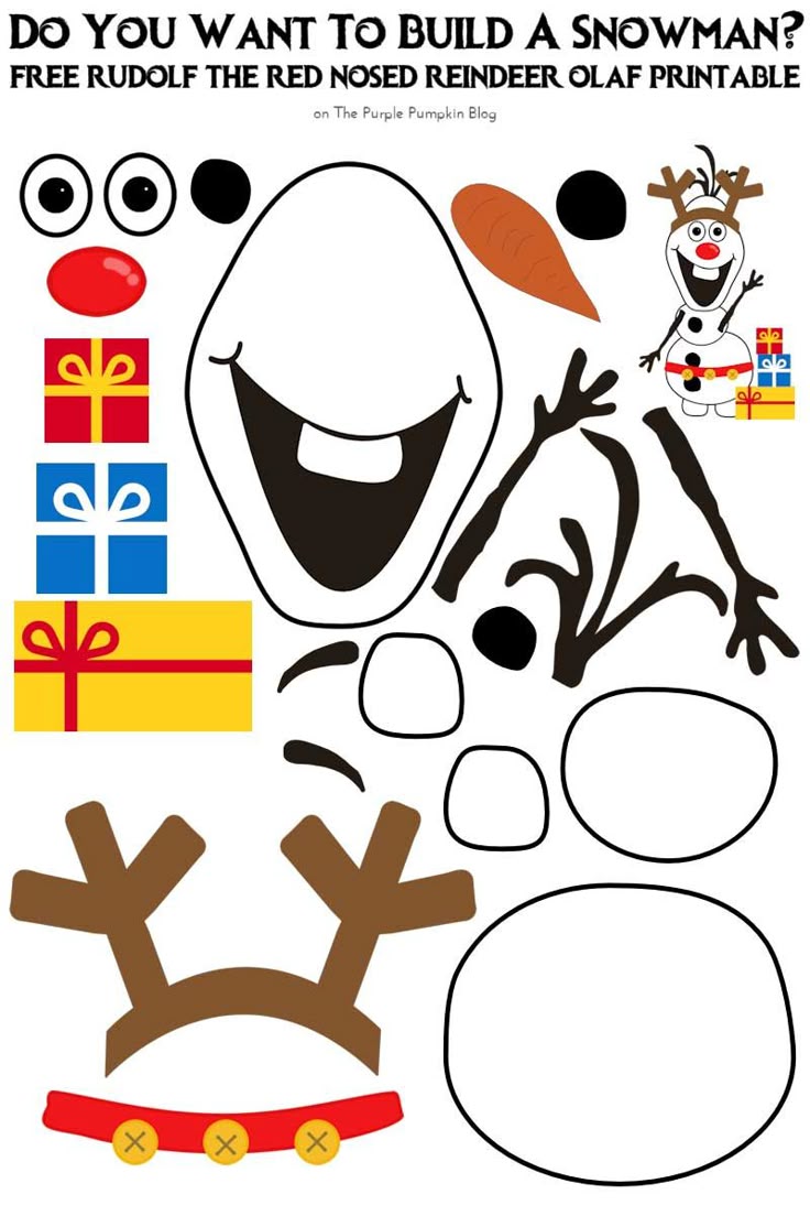 Do You Want To Build A Snowman - Free Printable - Rudolf the