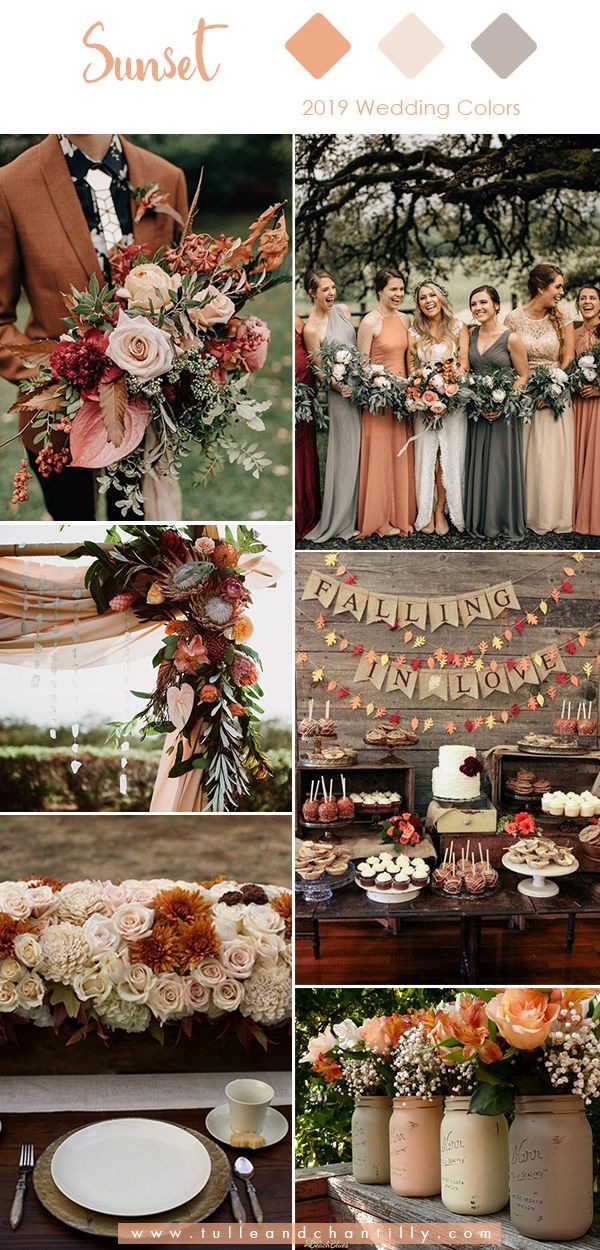 Top 10 Wedding Colors for 2019 Trends with Bridesmaid Dresse