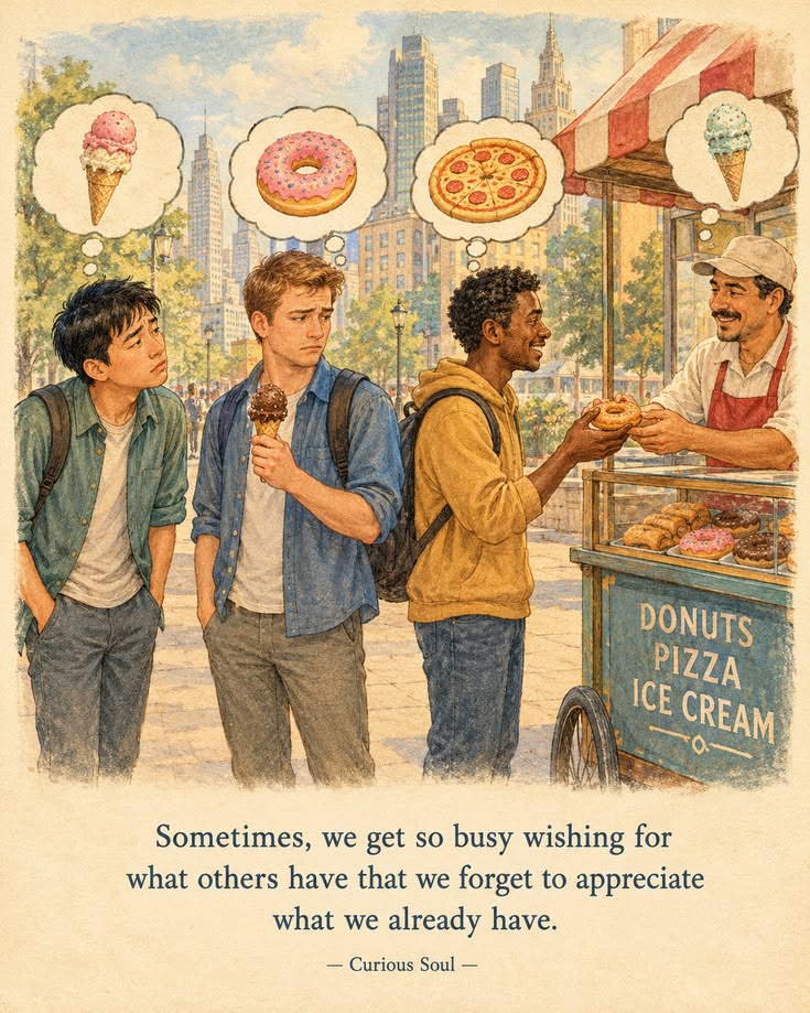 Sometimes, we get so busy wishing for what others have that 