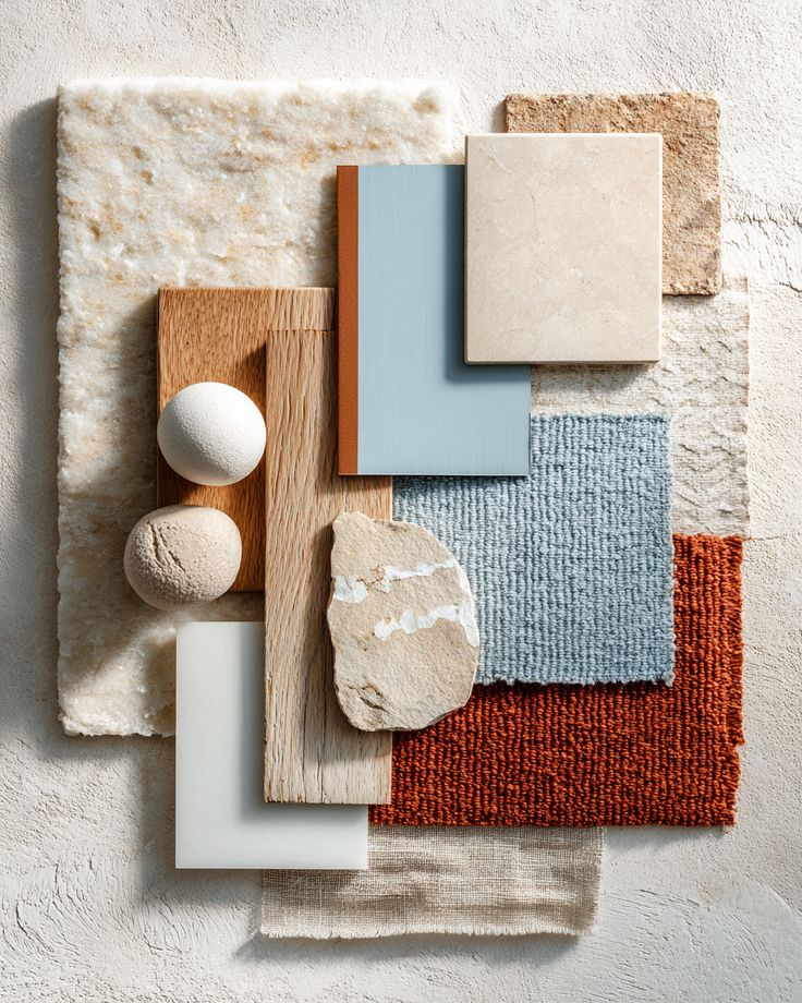 Architectural moodboard luxury villa contemporary Mediterran