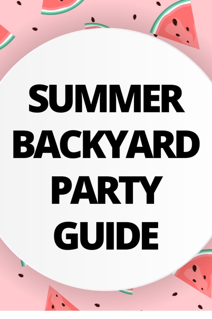 Have you had any fun summer backyard parties yet? I plan to 