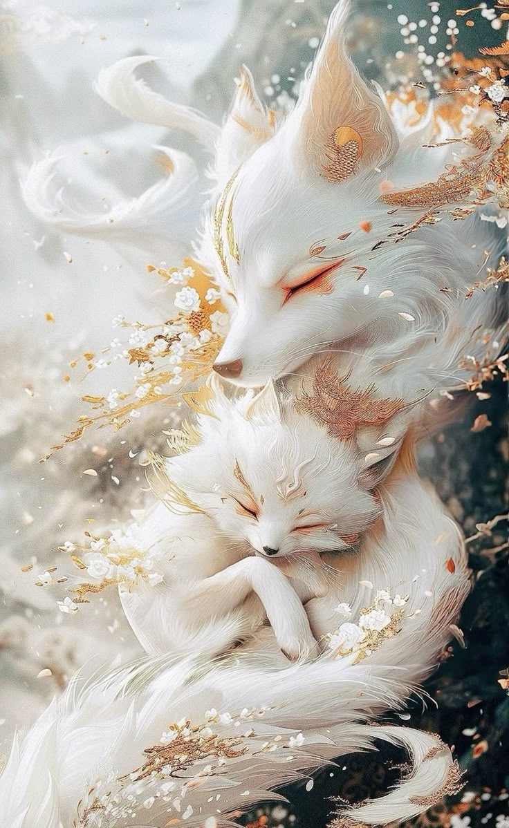 #fox #mom #art #wallpaper #surreal