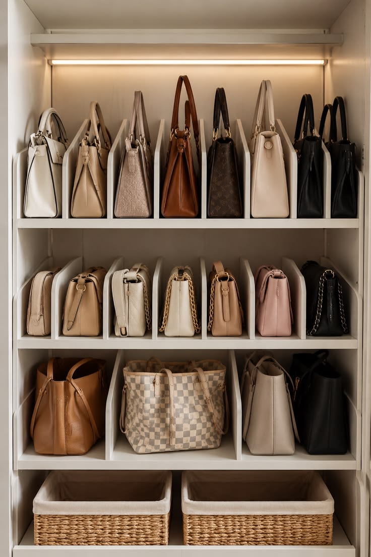 Keep your handbag collection beautifully organized with styl