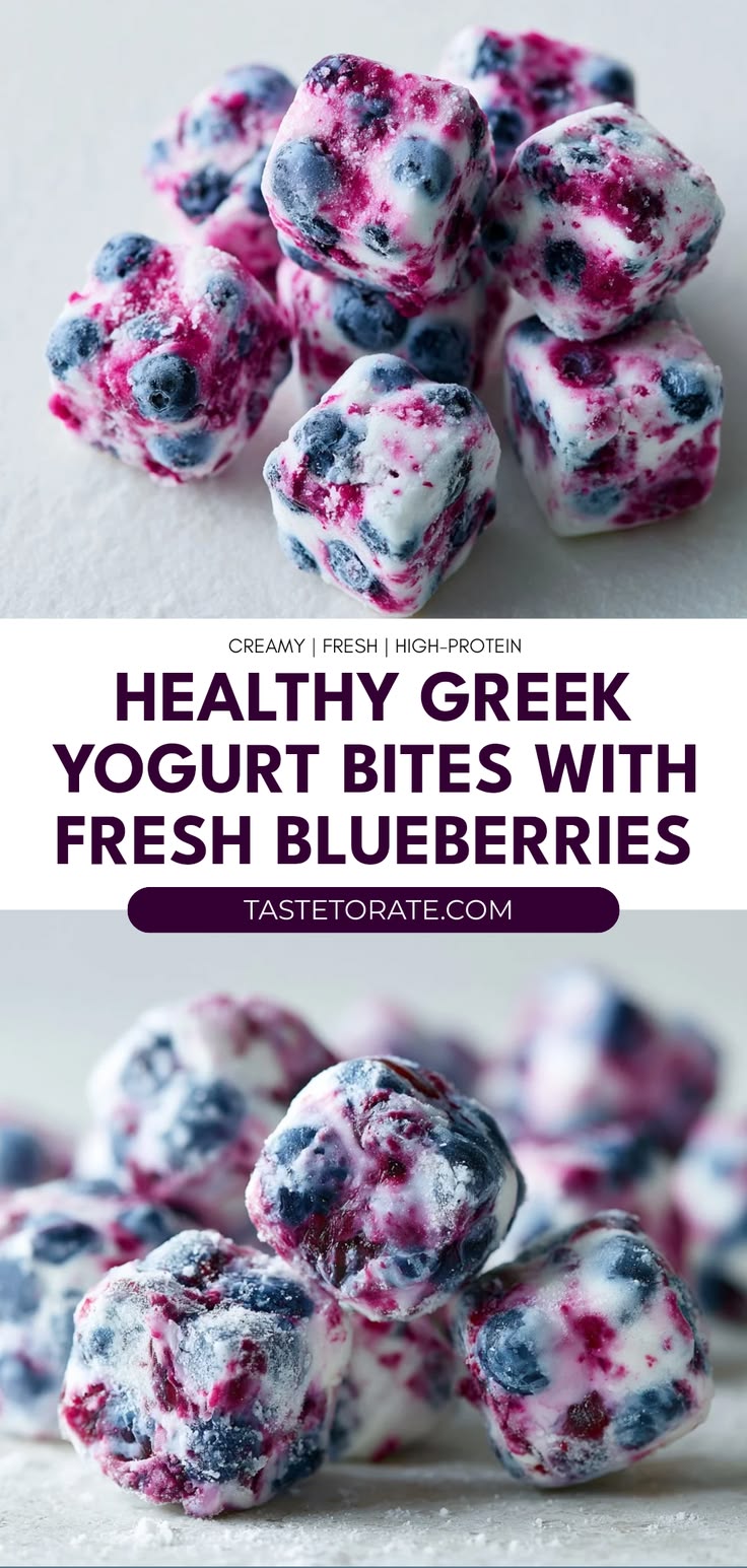 These Greek yogurt blueberry bites are a tasty and nutritiou