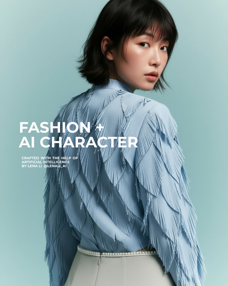 A digital character created as a fashion model with the help