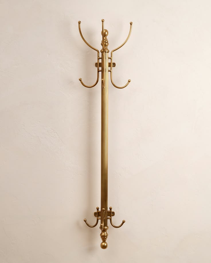 Solid Brass Vertical Coat Rack – Magnolia