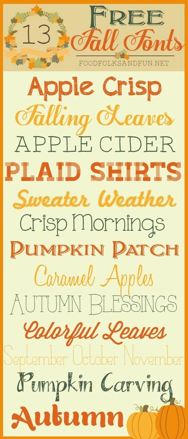 Cozy up with 13 FREE fall fonts! Perfect for autumn projects