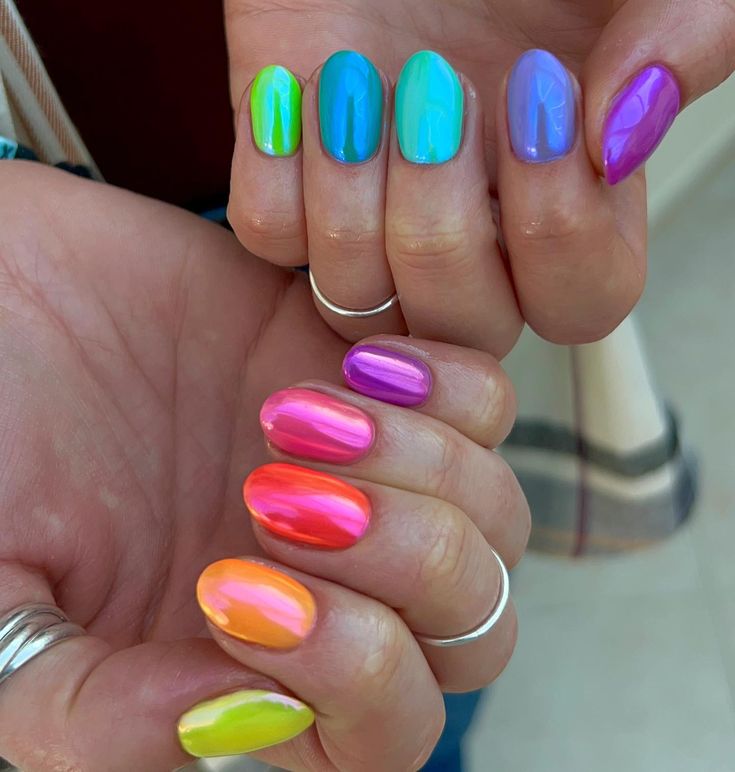 100 Cute Rainbow Nails For A Colorful Manicure