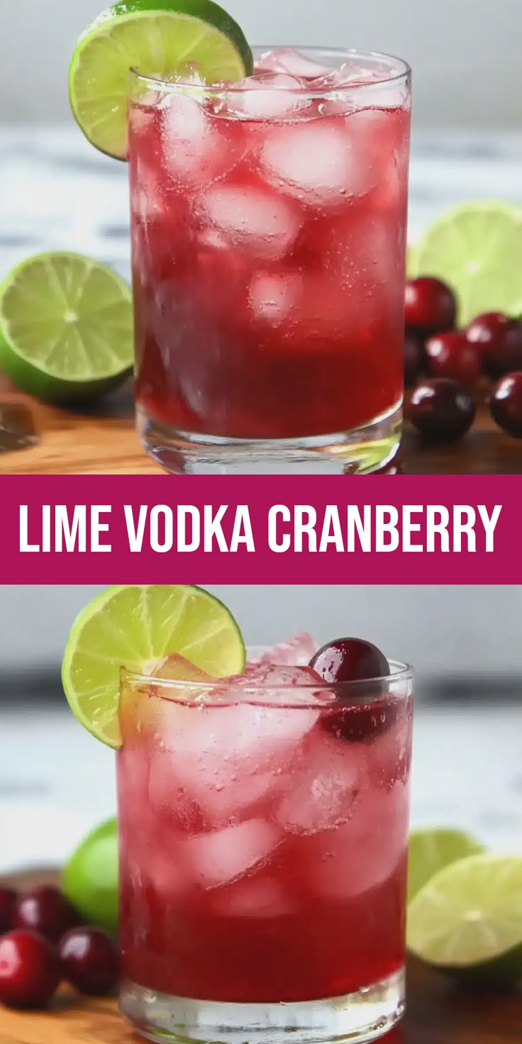 You’ll love this refreshing lime vodka cranberry cocktail th