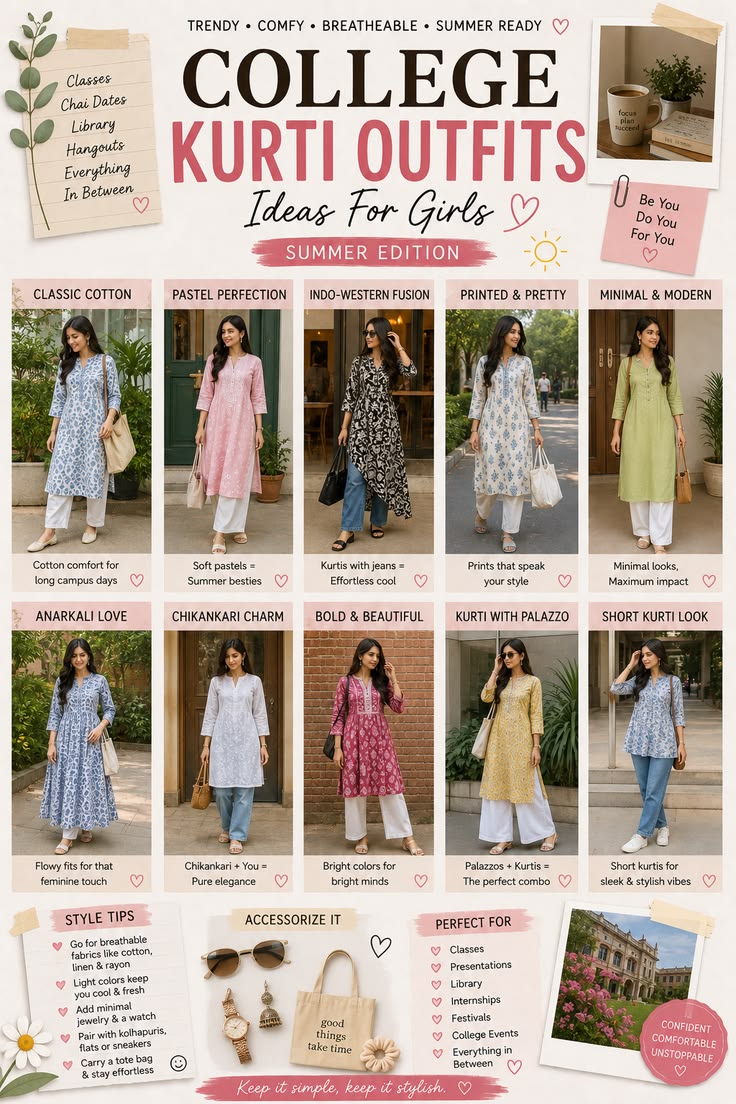 #OutfitIdeas #CollegeOutfits #TrendyOutfits #KurtisStyle #Et