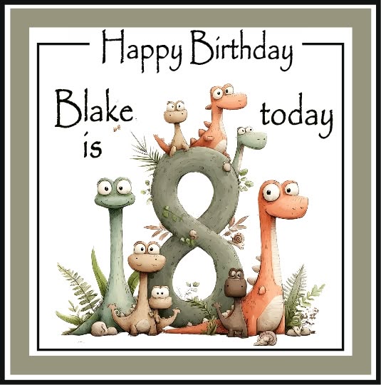 S3356b Birthday card using Etsy clipart
