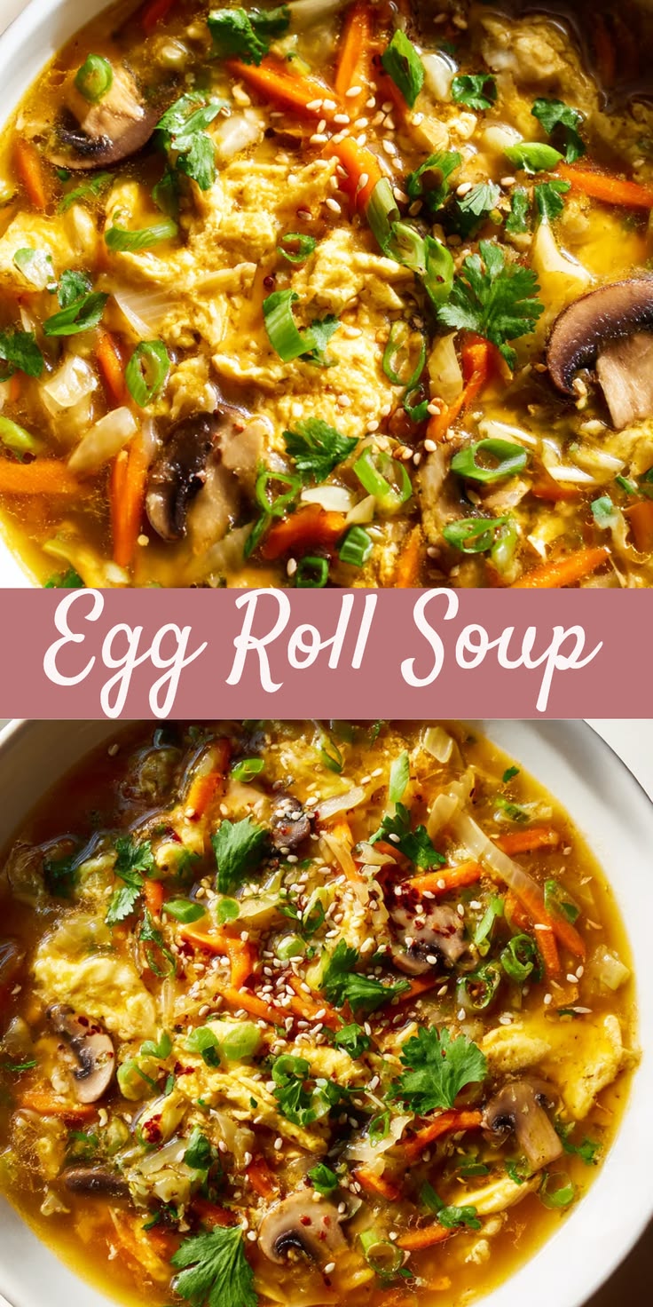 This one pot egg roll soup brings all your favorite takeout 