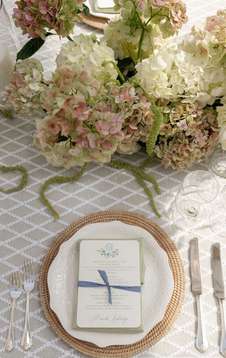 Vineyard inspired wedding design embroidered white crisp lin