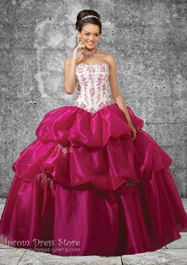 Ball Gown Strapless Neckline Floor length Sleeveless Organza