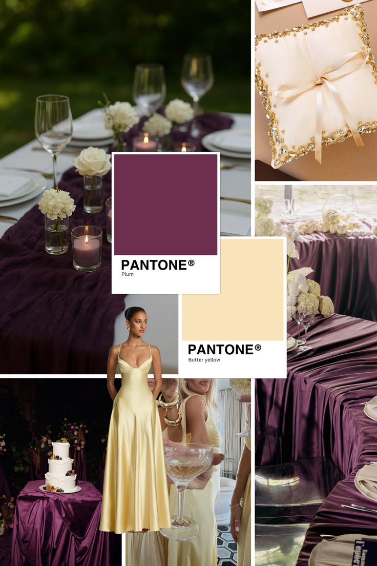 Planning a 2026 wedding? Add plum and butter yellow to your 
