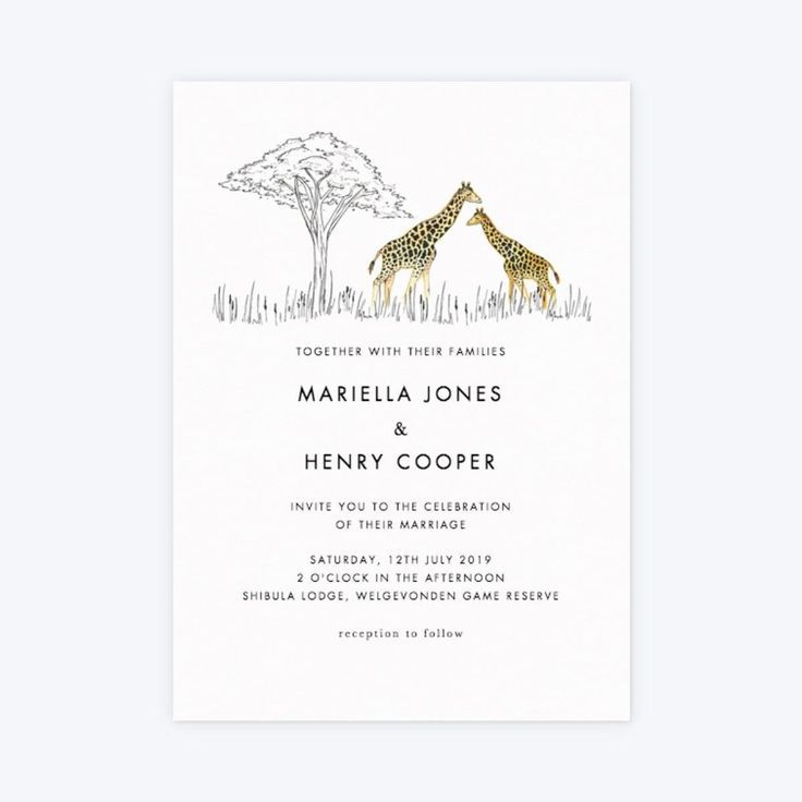 Savanna | Wedding Invitation | Papier | Safari Wedding Invit