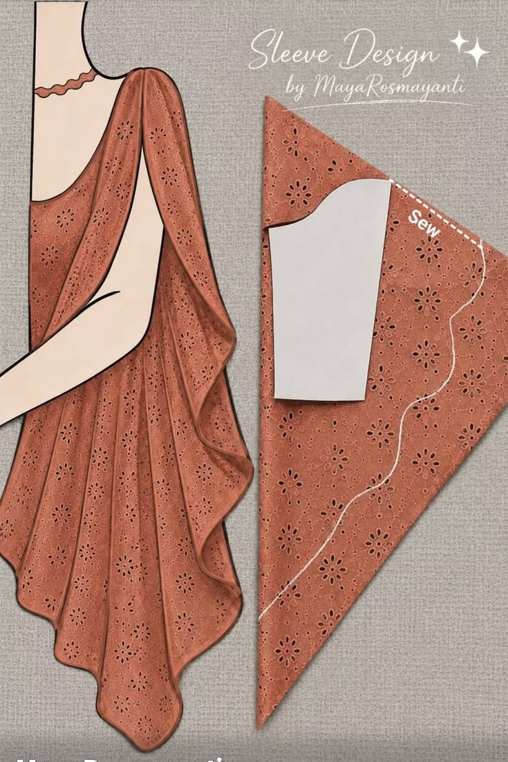 Learn how to draft and sew a dramatic draped sleeve pattern 