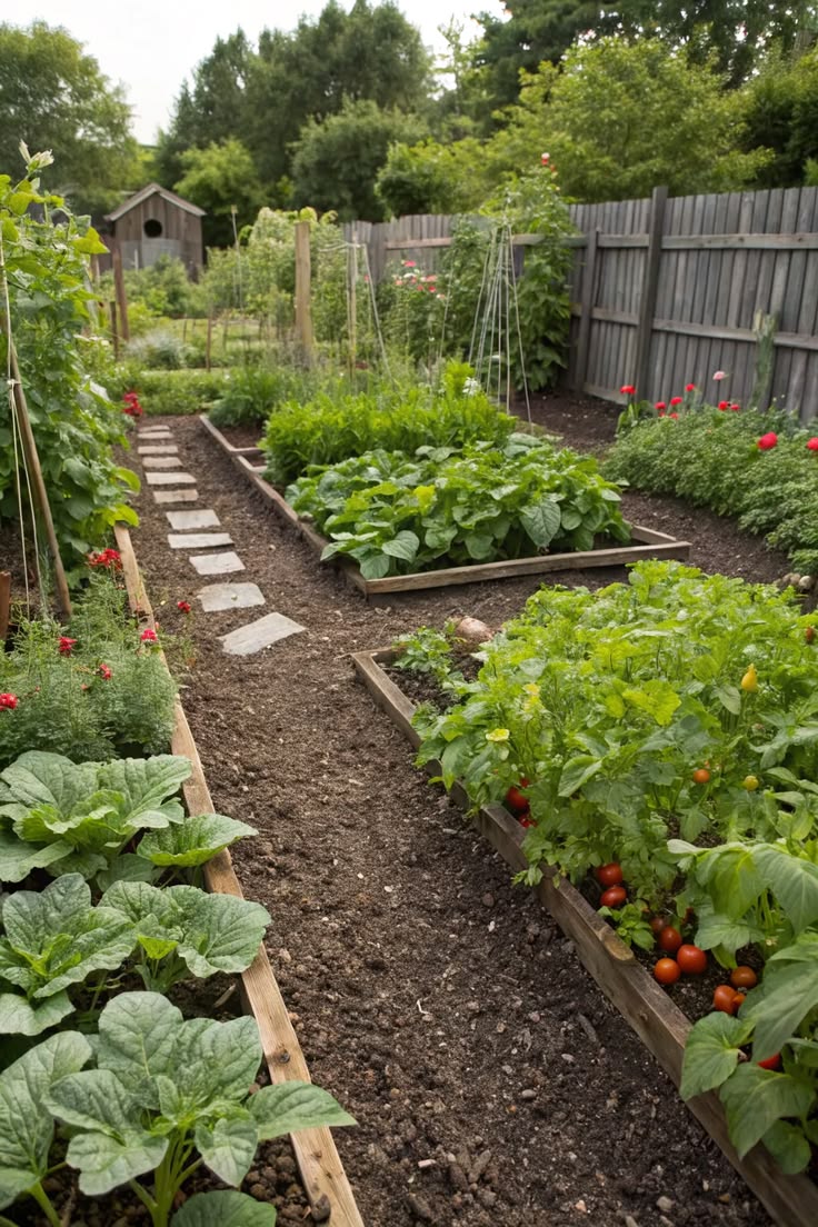 16+ Inspiring Vegetable Garden Path Ideas