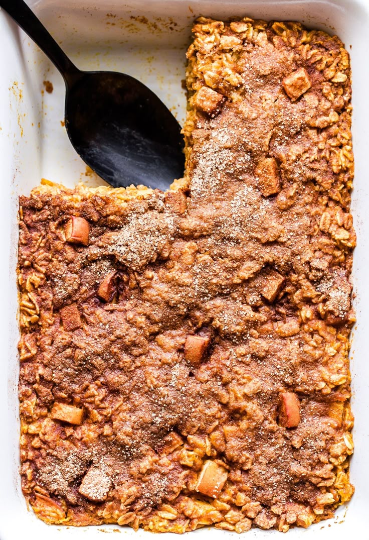 Pumpkin Apple Baked Oatmeal combines two of fall's best flav