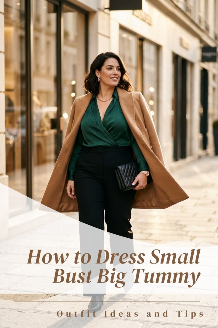 ✨ Struggling with dressing a small bust and a big tummy? We'