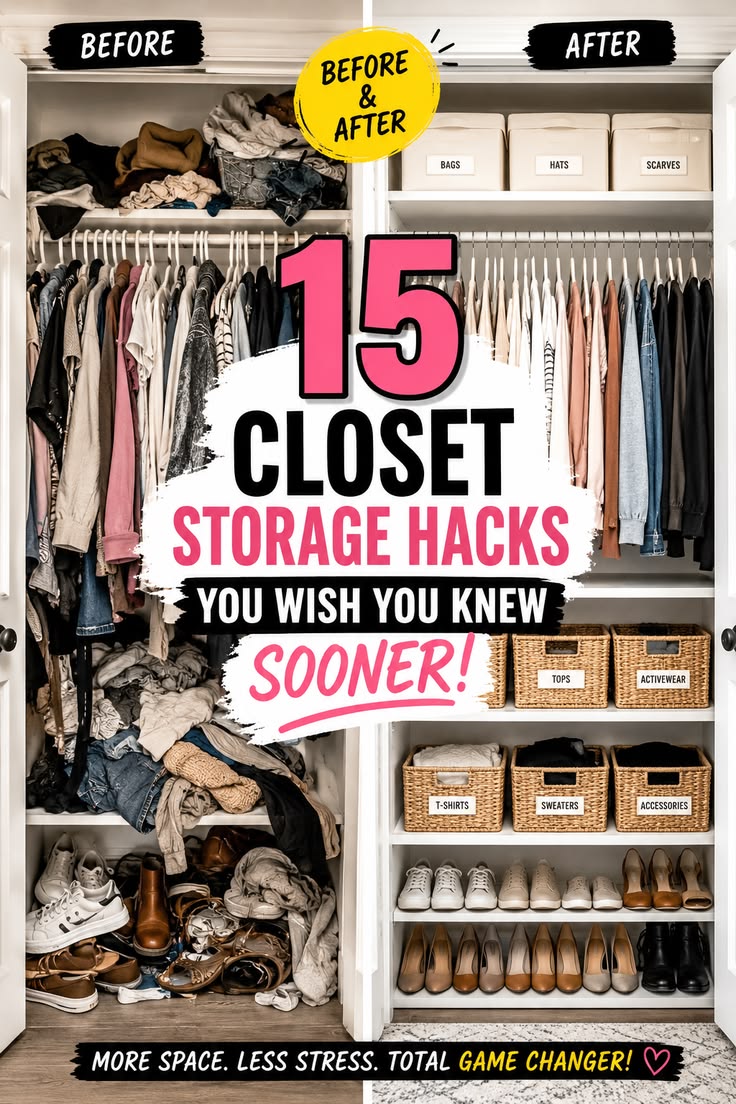 Running out of storage space? These clever closet organizati