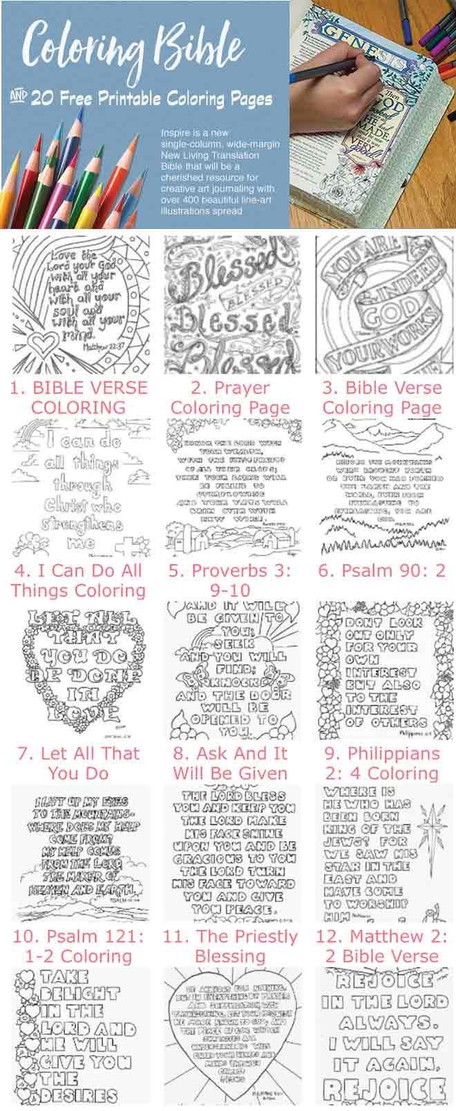 20+ Free Bible Coloring Pages and a peek into the NEW Bible 