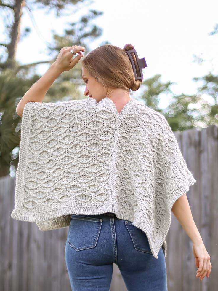 Simple Heirloom Crochet Poncho Free Pattern