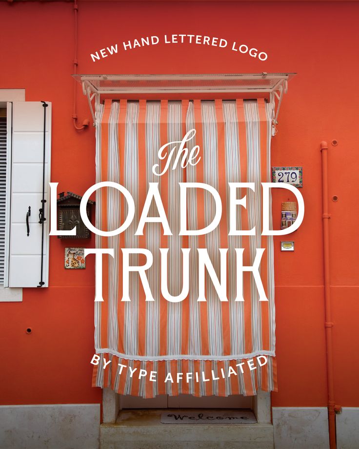 Custom hand lettering logo design for the Loaded Trunk luxur