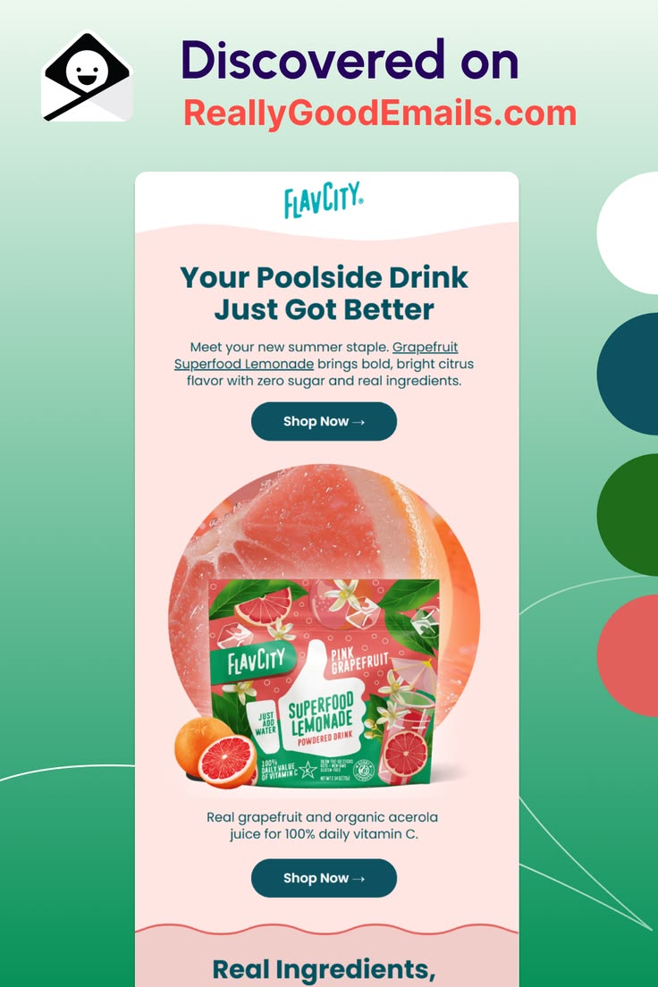 FlavCity introduces its Pink Grapefruit Superfood Lemonade w