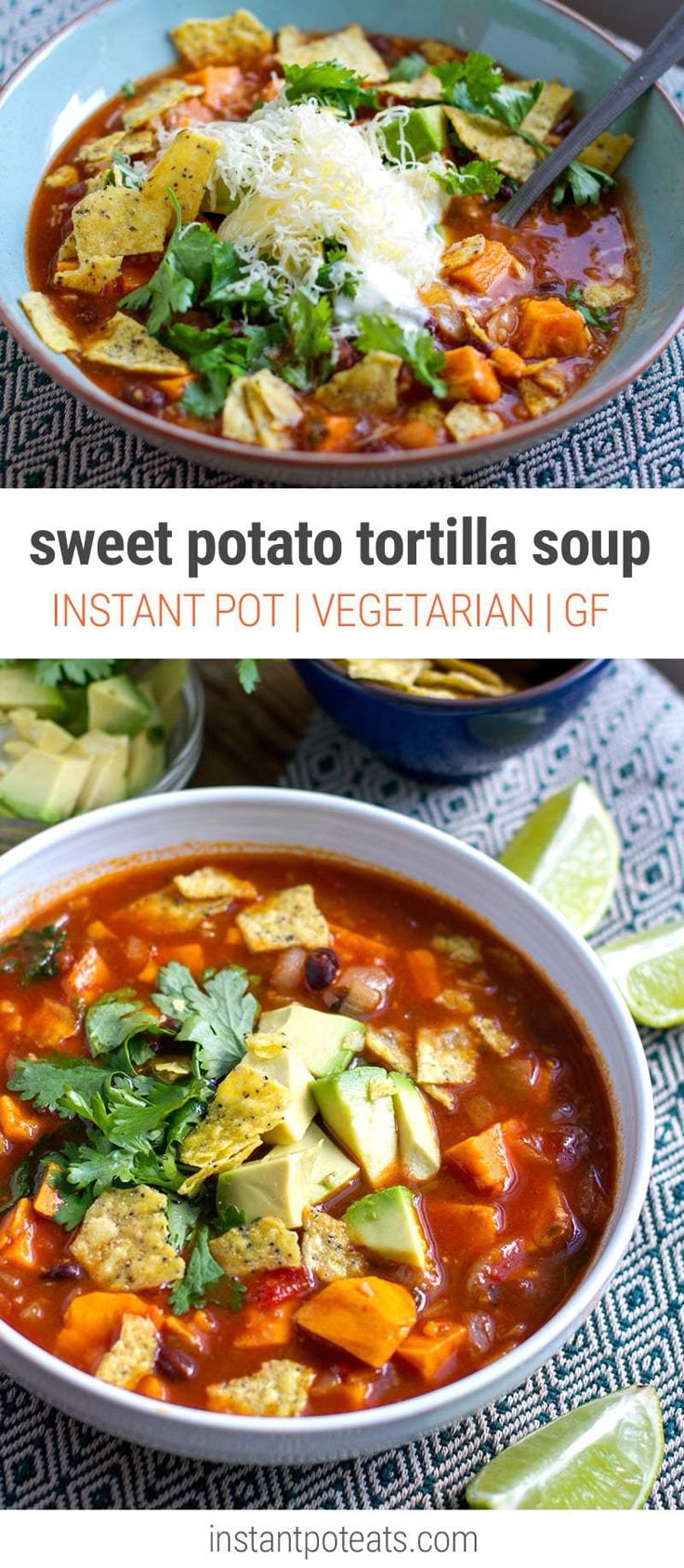 Instant Pot Sweet Tortilla Soup (Vegan, Vegetarian, Gluten-F