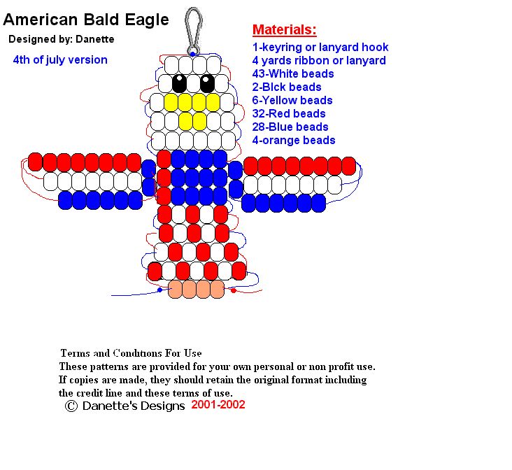 Patriotic pony bead creation.