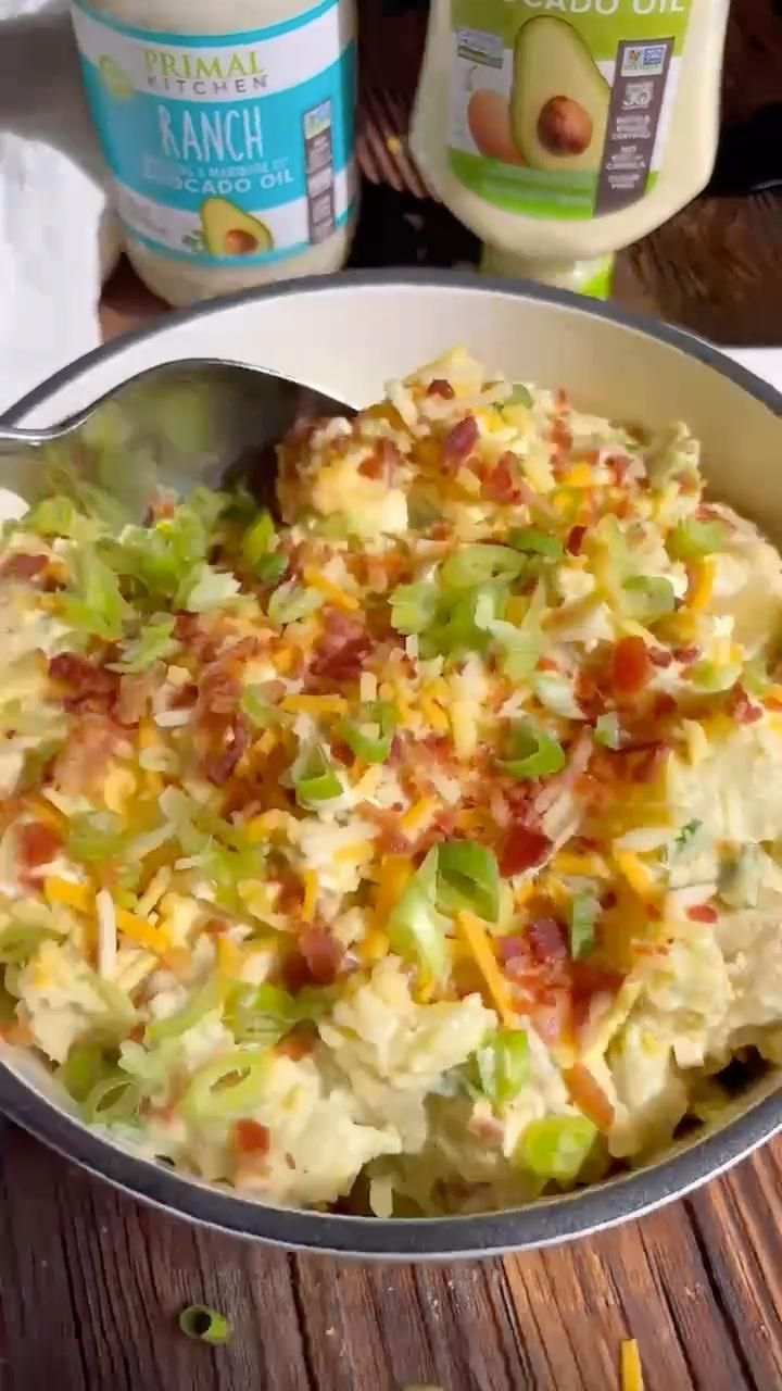 LOADED Potato Salad!  8 C Cubed Potatoes 1/2 C Chopped Crisp