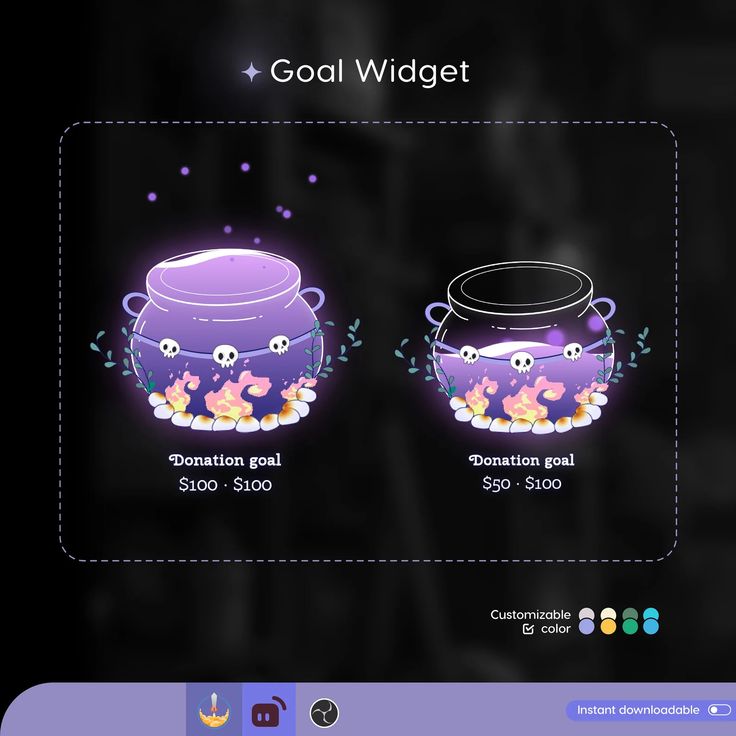 Halloween Spooky Cauldron Goal WidgetTHIS ITEM IS FOR OBS/OB