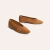 Siena Due Ballet Flats in Amaretto Suede | A. Soliani