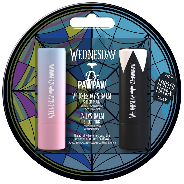Dr. PawPaw X Wednesday Enid's & Wednesday's Lip Balm Duo is 