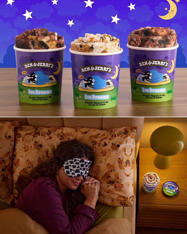 Ben & Jerry's lance Ice Dreams, des taies d'oreiller en coto