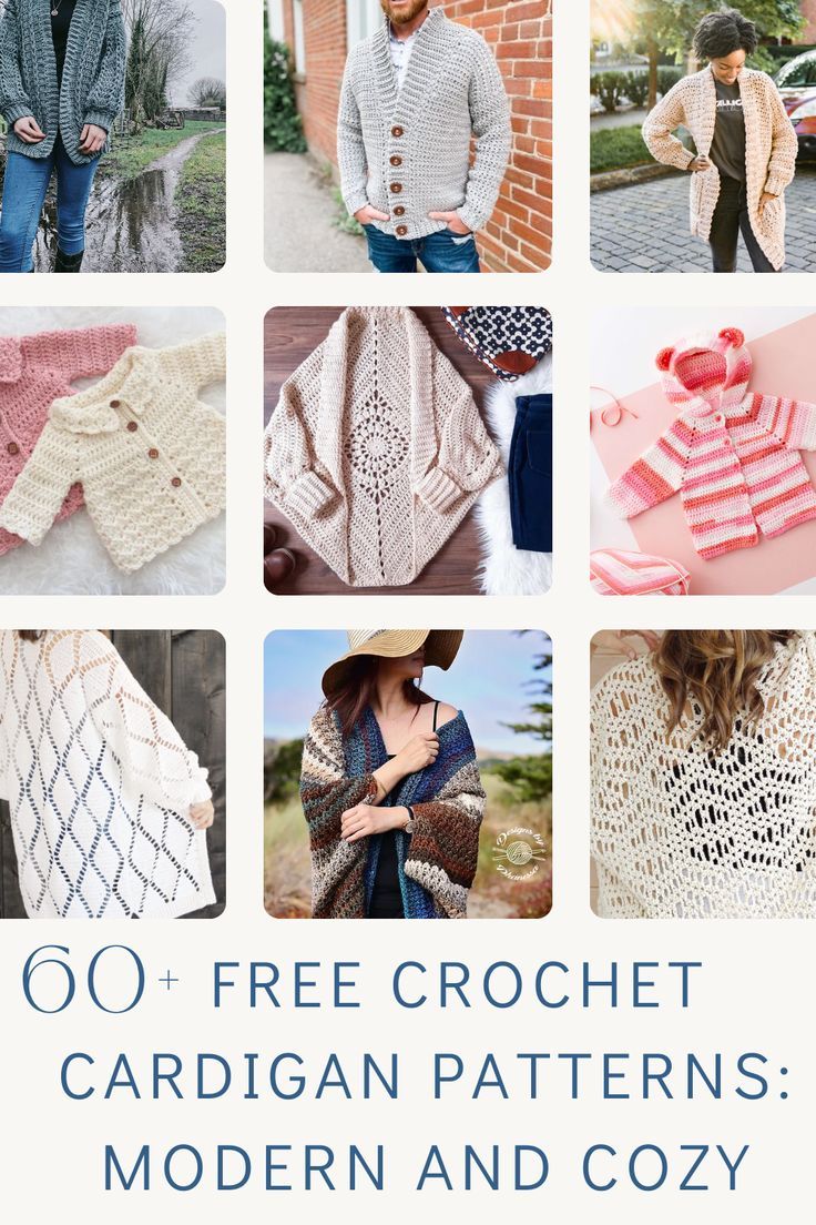 Are you looking for warm and cozy crochet cardigan patterns 