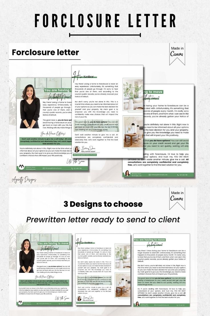 Pre-Foreclosure Letter Bundle, farming Prospecting Letter Bu