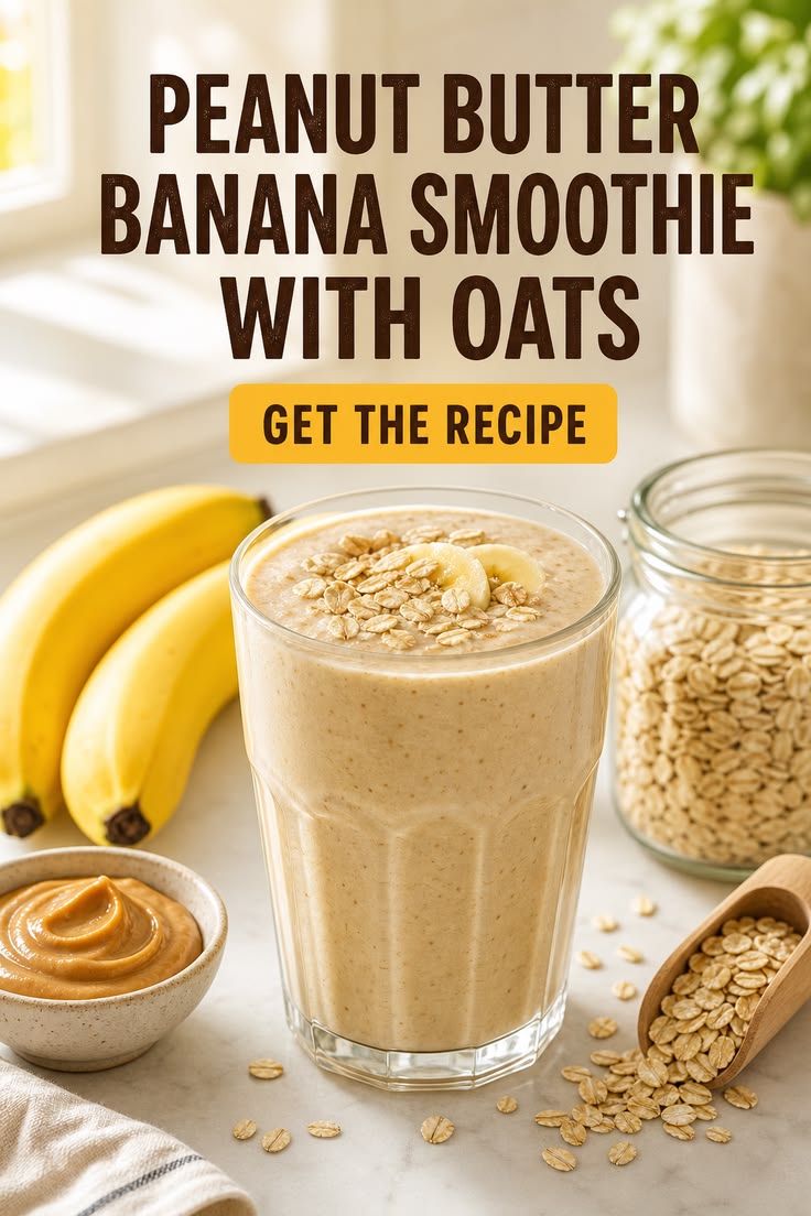 Peanut Butter Banana Smoothie is a simple, refreshing blend 