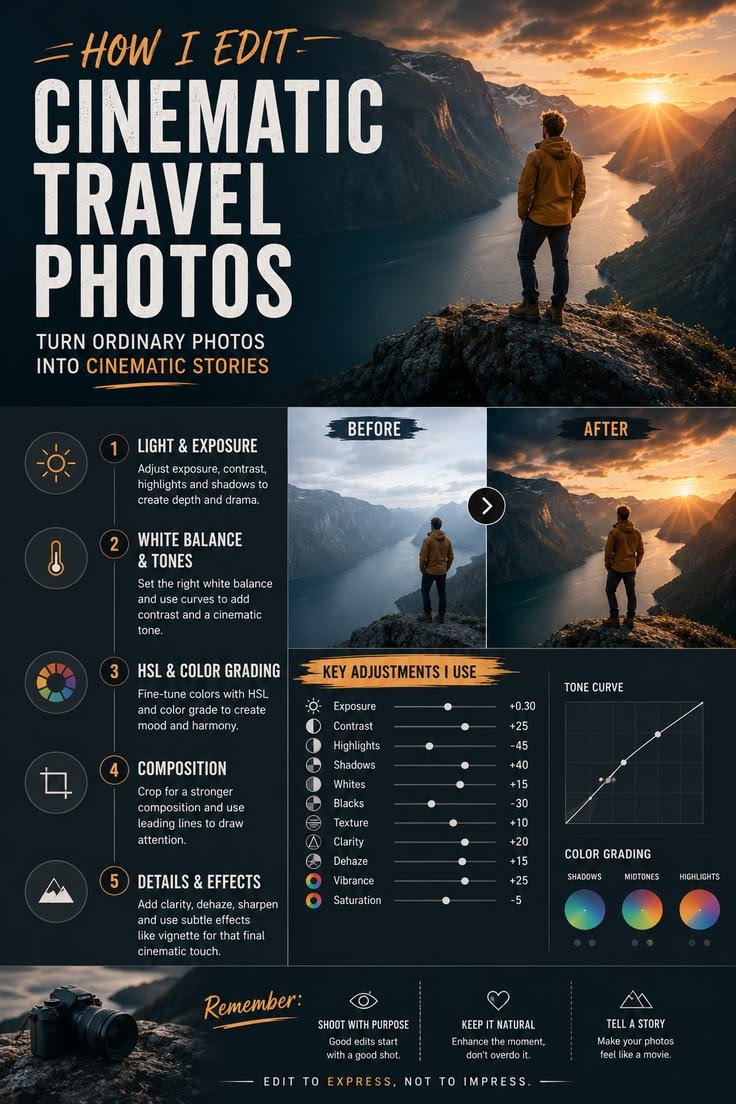 Learn my cinematic travel photo editing workflow with Lightr