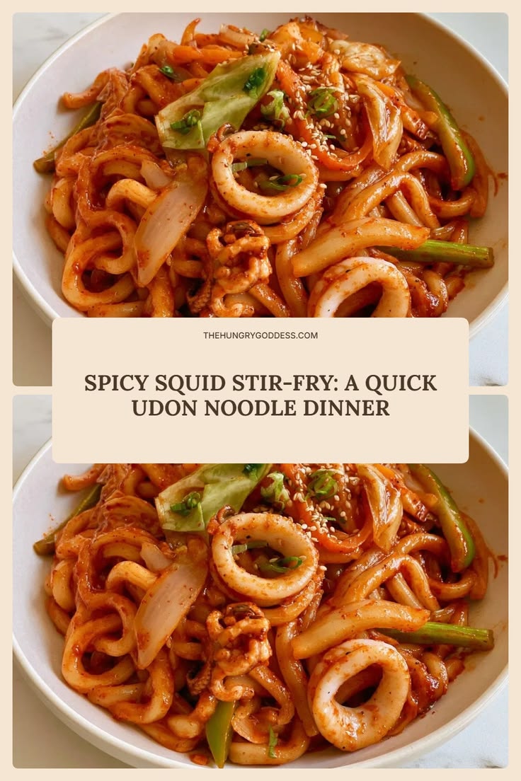 A vibrant medley of tender squid, crisp vegetables, and chew