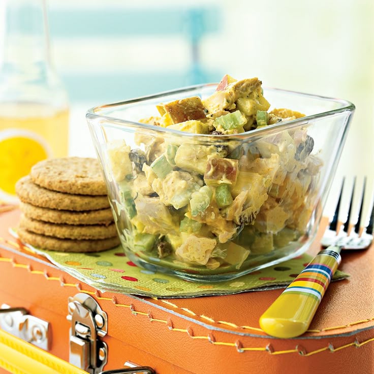 Curried Chicken Salad with Apples and Raisins | Enjoy this f