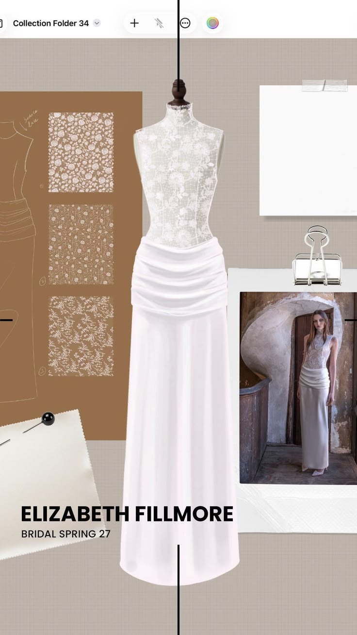 Every great design starts with an idea.
A bridal gown evolve