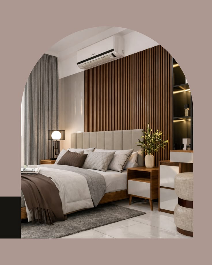 Swipe 👉 to see this luxury bedroom from different angles 😍✨
