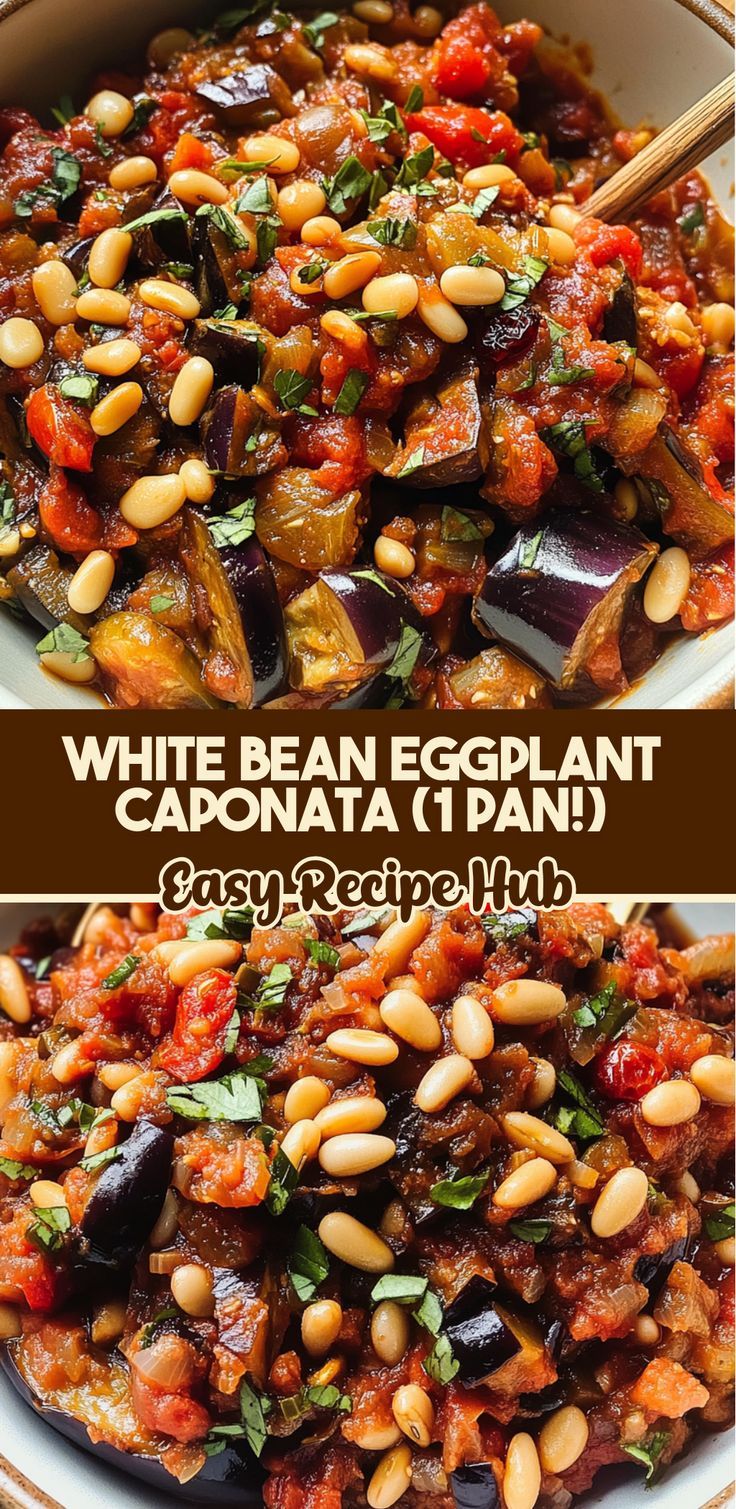 Discover the delightful flavors of White Bean Eggplant Capon