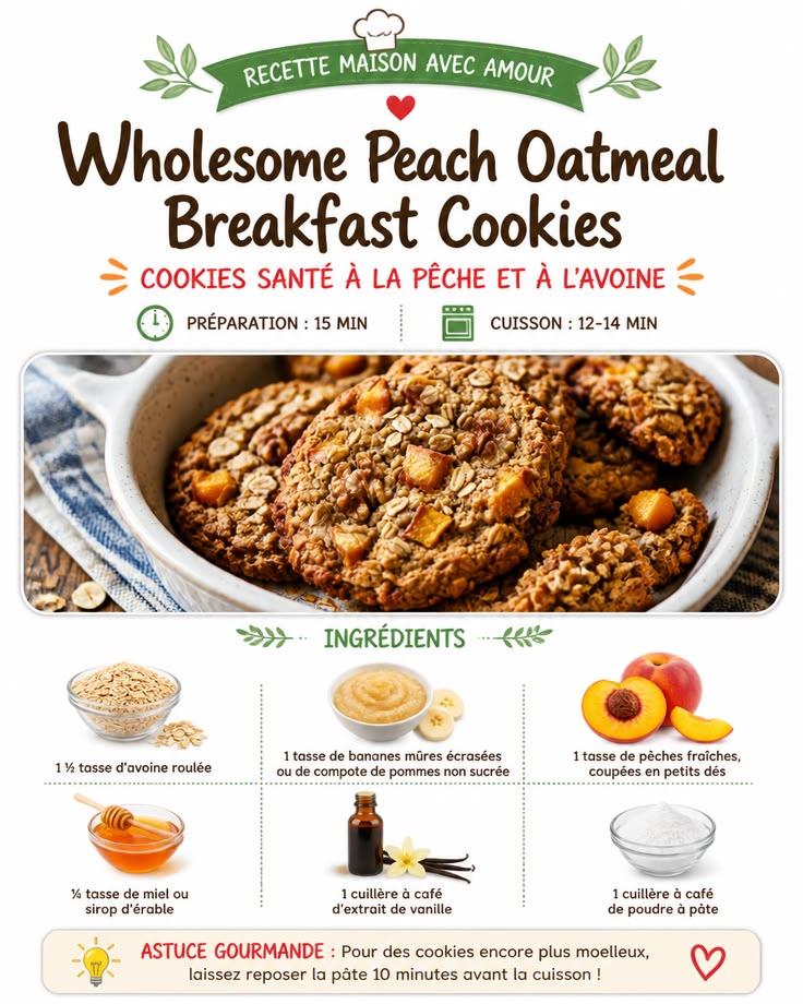 Start your day with these delicious Wholesome Peach Oatmeal 