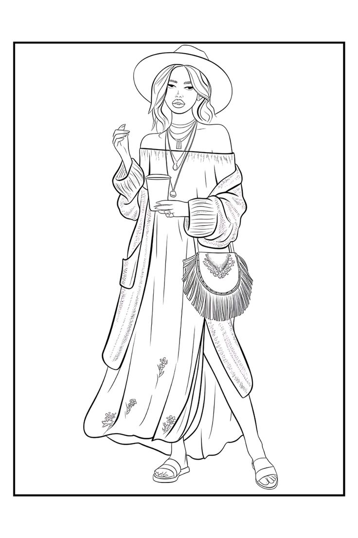 Fashion Coloring Book for Girls: 50+ Gorgeous Outfits and Tr